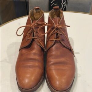 Hermes Ankle Boots in Tan Leather